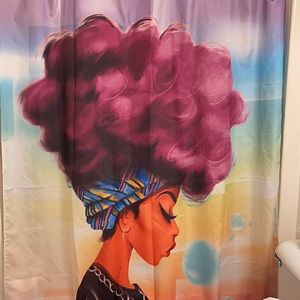 Multicolored Afro Shower Curtain